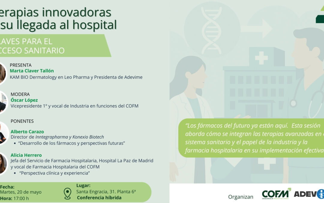 Terapias innovadoras y su llegada al hospital: claves para el acceso sanitario